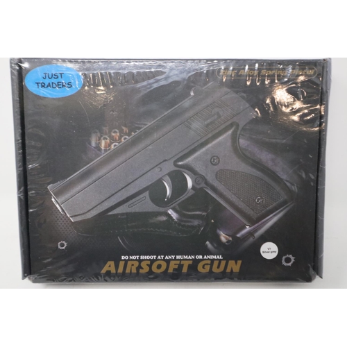 2014 - New old stock spring powered 6mm BB pistol in silver (Makarov style). UK P&P Group 1 (£16+VAT for th... 