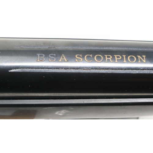 2010 - Rare BSA Scorpion .22 air pistol with cocking device, excellent condition and has recently had a ful... 