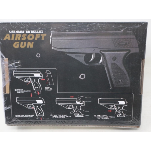 2014 - New old stock spring powered 6mm BB pistol in silver (Makarov style). UK P&P Group 1 (£16+VAT for th... 