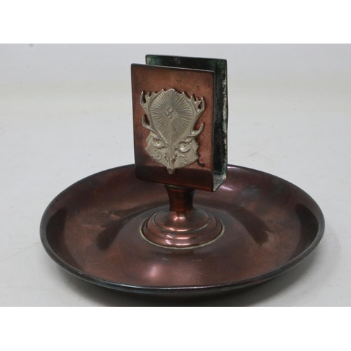 2064 - Third Reich Hunting Club tabletop match box holder and ashtray. UK P&P Group 1 (£16+VAT for the firs... 