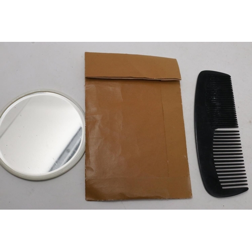 2085 - WWII German comb and mirror from the R & R Centre in Paris for soldiers on a break from the front. U... 