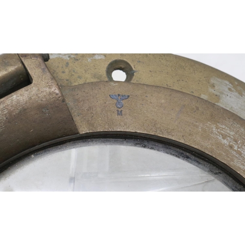 2090 - WWII German Kriegsmarine Schnell Boot (Fast Boat / E-Boat) inner porthole. UK P&P Group 3 (£30+VAT f... 