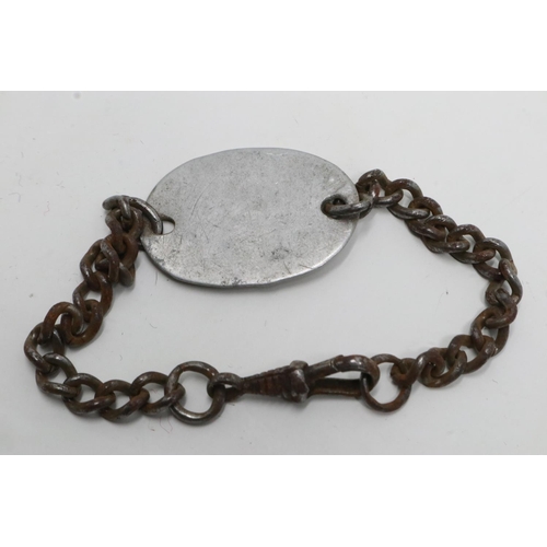 2153 - An interesting ID Bracelet belonging to Walter John Bovington of the 138th Machine Gun Company. This... 