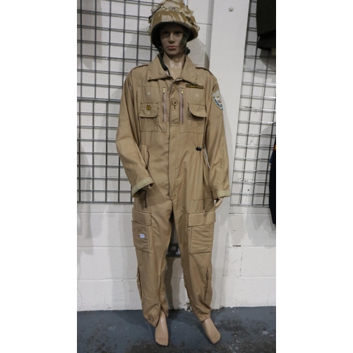 2170 - A rare Gulf War period AFV tank crew coverall suit, named to KM Whittaker, together with a similar p... 