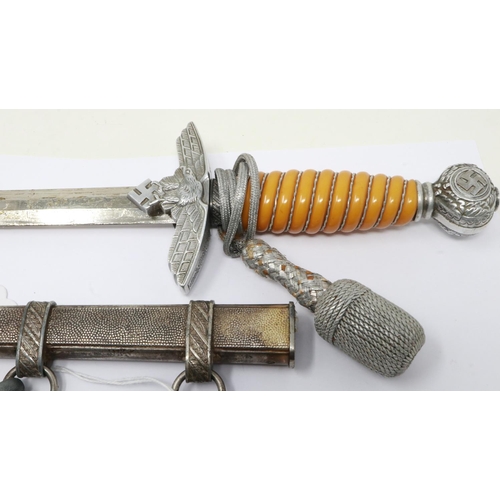 2185 - Luftwaffe late-war period (possibly post-war) 2nd pattern presentation or parade dagger and scabbard... 