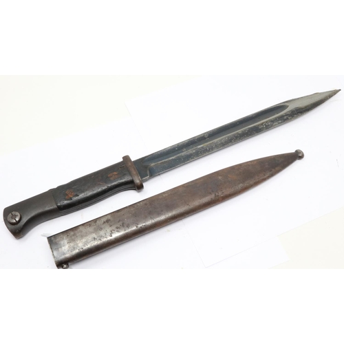 2194 - German WWII K98 bayonet and steel scabbard. UK P&P Group 2 (£20+VAT for the first lot and £4+VAT for... 