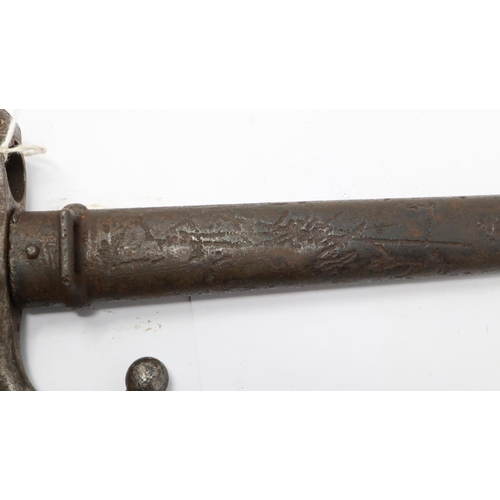 2198 - WWI French Gras Bayonet and steel scabbard. UK P&P Group 2 (£20+VAT for the first lot and £4+VAT for... 