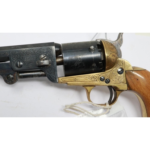 2230 - 1851 Navy Colt deluxe fully engraved deactivated 2003 with certificate. UK P&P Group 2 (£20+VAT for ... 