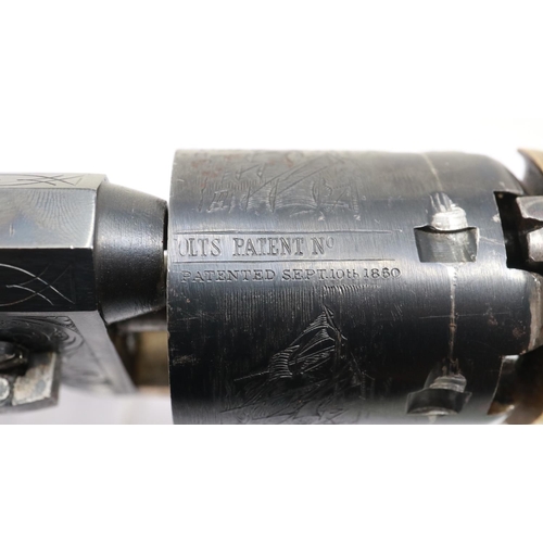 2230 - 1851 Navy Colt deluxe fully engraved deactivated 2003 with certificate. UK P&P Group 2 (£20+VAT for ... 