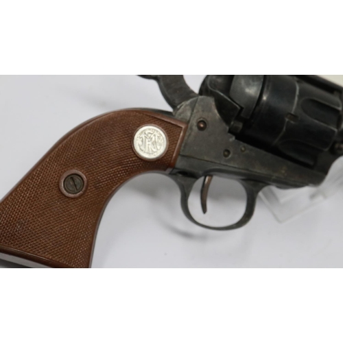 2234 - MGC long-blank firing revolver, with leather holster. UK P&P Group 2 (£20+VAT for the first lot and ... 