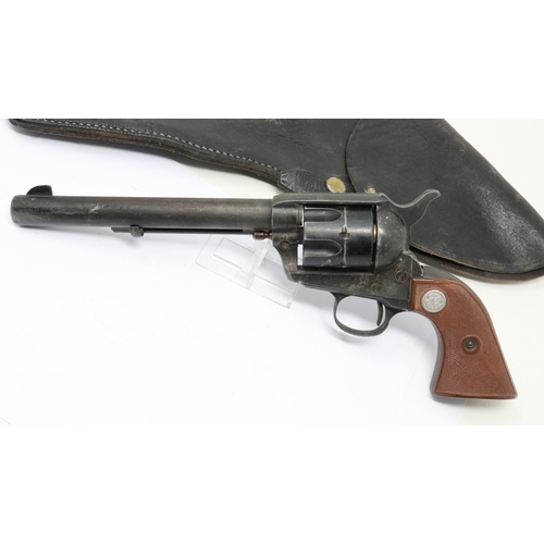 2234 - MGC long-blank firing revolver, with leather holster. UK P&P Group 2 (£20+VAT for the first lot and ... 