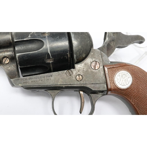 2234 - MGC long-blank firing revolver, with leather holster. UK P&P Group 2 (£20+VAT for the first lot and ... 