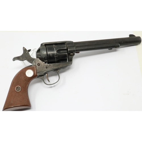 2234 - MGC long-blank firing revolver, with leather holster. UK P&P Group 2 (£20+VAT for the first lot and ... 