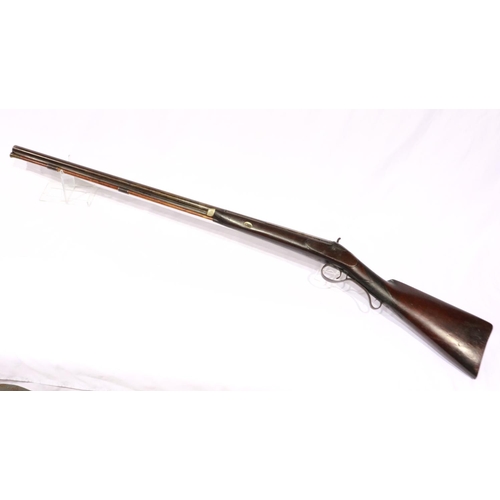 2236 - Antique 12 gauge Thomas Irwin Enniskillen shotgun with ram rod. UK P&P Group 3 (£30+VAT for the firs... 