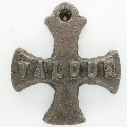 2280 - British WWI trench-cast Valour cross. These examples were cast from recovered shrapnel. UK P&P Group... 