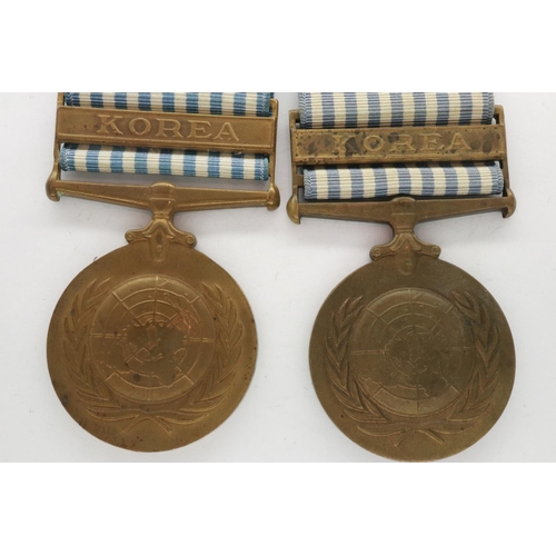 2284 - Two United Nations service medals, each with Korea bars. UK P&P Group 1 (£16+VAT for the first lot a... 