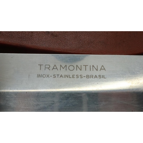 2036 - Tramontana Bowie knife with antler handle. UK P&P Group 1 (£16+VAT for the first lot and £2+VAT for ... 