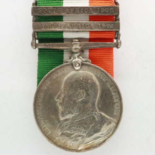 2301 - Edward VII KSA to Private H Broadley, West Yorkshire Regiment, with two bars: South Africa 1901 and ... 