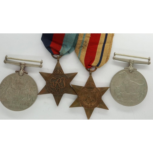 2304 - WWII medal pair and two stars. UK P&P Group 1 (£16+VAT for the first lot and £2+VAT for subsequent l... 