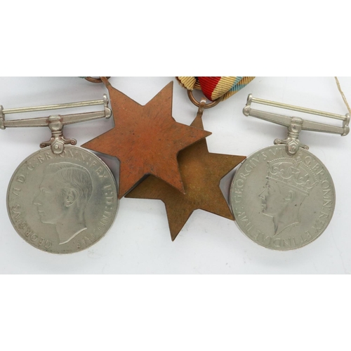 2304 - WWII medal pair and two stars. UK P&P Group 1 (£16+VAT for the first lot and £2+VAT for subsequent l... 