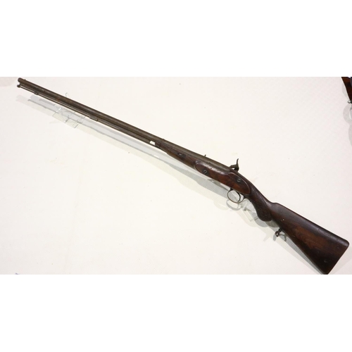 2238 - A 19th century black powder rifle with rosewood stock, obsolete calibre. UK P&P Group 3 (£30+VAT for... 