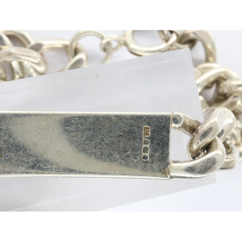 43 - Hallmarked silver identity bracelet, L: 18 cm, 26g. UK P&P Group 1 (£16+VAT for the first lot and £2... 