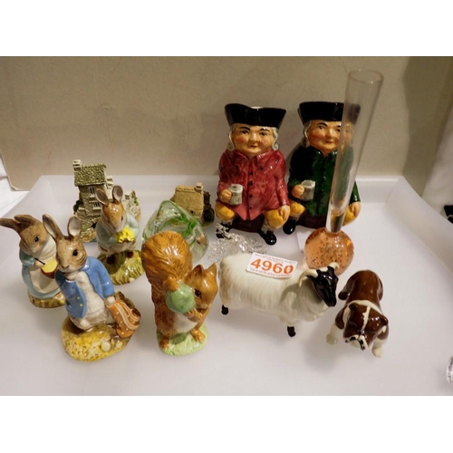 1133 - Mixed ceramics including Royal Albert Beatrix Potter and Beswick. Not available for in-house P&P