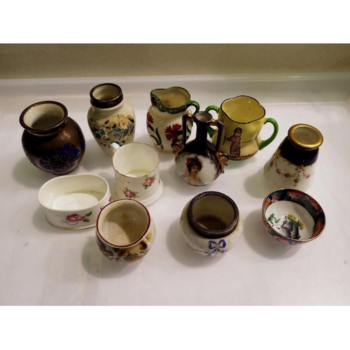 1153 - Collection of miniature jugs and vases including Royal Doulton. (10). Not available for in-house P&P