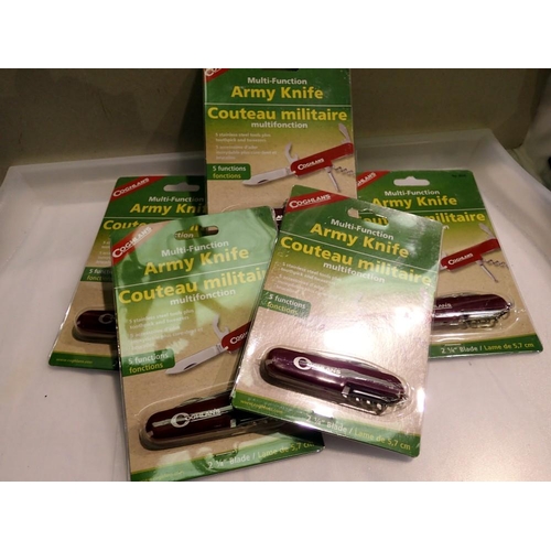 1169 - Six multi function army knives, new in wrapper. UK P&P Group 1 (£16+VAT for the first lot and £2+VAT... 