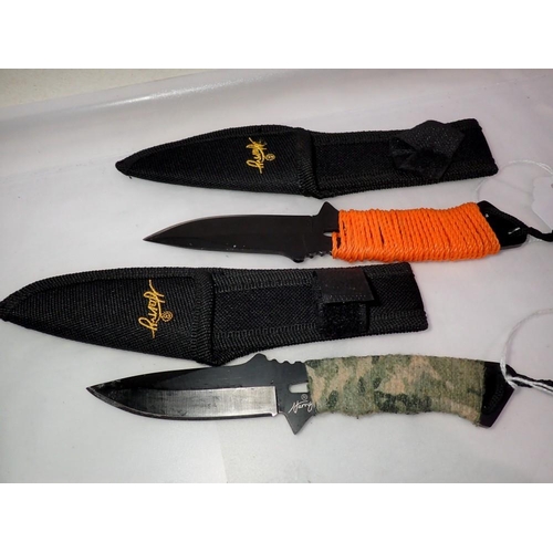 1174 - Two Marauder Harry tactical fixed blade knifes. UK P&P Group 1 (£16+VAT for the first lot and £2+VAT... 