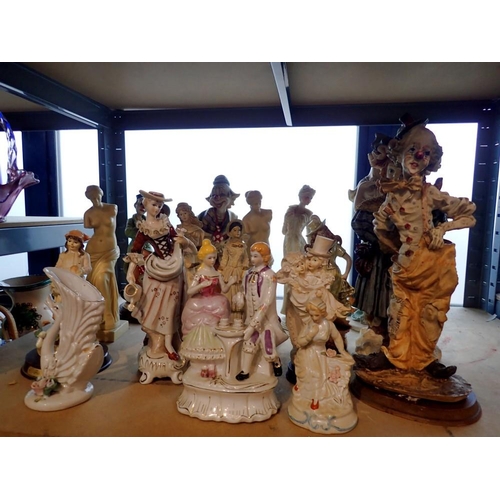 1232 - Mixed ceramics including Capodimonte. Not available for in-house P&P