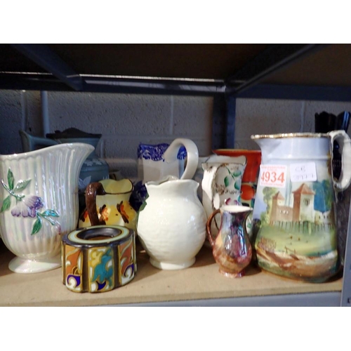 1281 - Mixed ceramic jugs. Not available for in-house P&P