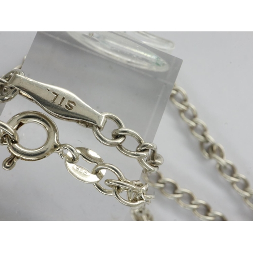 64 - Four 925 silver bracelets, largest L: 18 cm. UK P&P Group 1 (£16+VAT for the first lot and £2+VAT fo... 