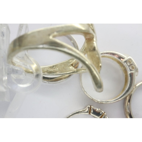 68 - Five 925 silver and white metal rings, various sizes. UK P&P Group 1 (£16+VAT for the first lot and ... 