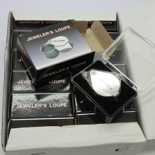 77 - Twelve boxed jewellers loupes. UK P&P Group 2 (£20+VAT for the first lot and £4+VAT for subsequent l... 