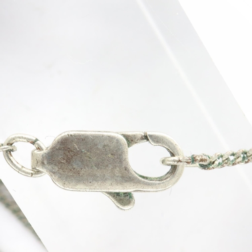 90 - 925 silver and agate pendant necklace, L: 42 cm. UK P&P Group 1 (£16+VAT for the first lot and £2+VA... 