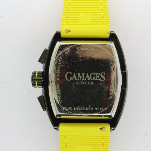 120 - GAMAGES: gents limited edition automatic wristwatch with date aperture and three subsidiary dials on... 