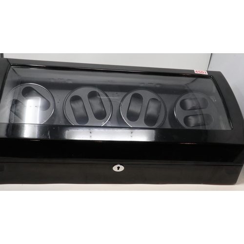 122 - Eight watch winder with nine additional watch holders (untested). UK P&P Group 3 (£30+VAT for the fi... 