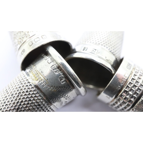 136 - Four hallmarked silver thimbles including two Charles Horner examples, 15g. UK P&P Group 1 (£16+VAT ... 