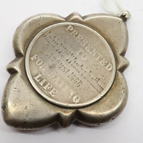 141 - Hundred of Salford Humane Society medal, dated 1888 for saving a life. UK P&P Group 1 (£16+VAT for t... 