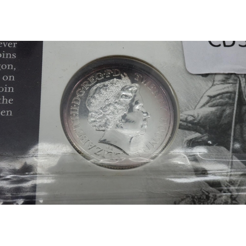 152 - Royal Mint, A Timeless First The George and The Dragon 2013, silver proof £20 coin, in sealed pack. ... 