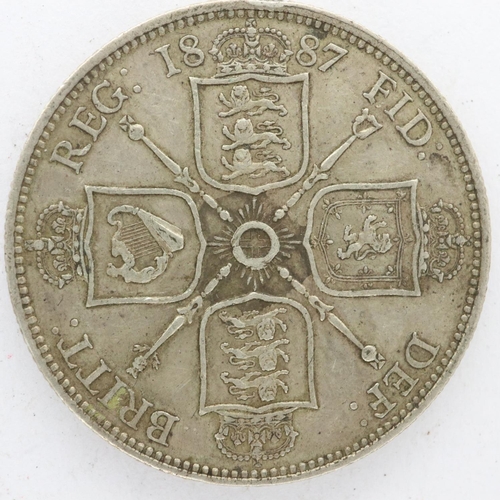 156 - 1887 silver florin of Queen Victoria, gVF. UK P&P Group 0 (£6+VAT for the first lot and £1+VAT for s... 