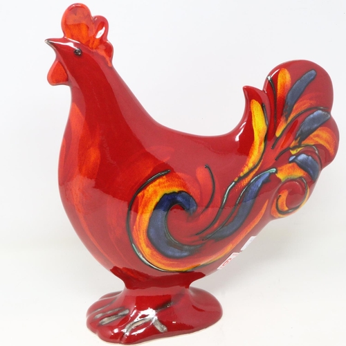 259 - Anita Harris large cockerel, signed in gold, no chips or cracks, H: 33 cm. UK P&P Group 3 (£30+VAT f... 