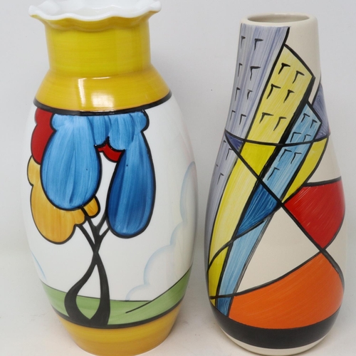 269 - Two Deborah Wood for Brian Wood ceramics prototype vases, no cracks or chips, largest H: 27 cm. UK P... 