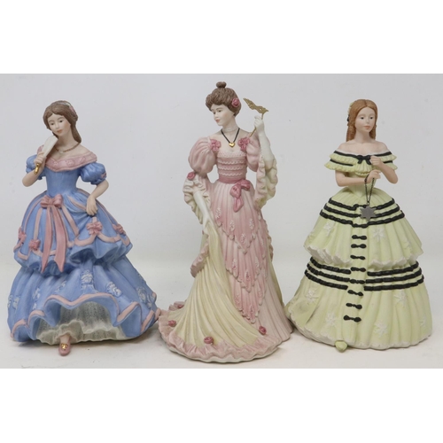 271 - Three limited edition Wedgwood figurines for Spink, The Imperial Banquet 5559/10000, The Turn of the... 