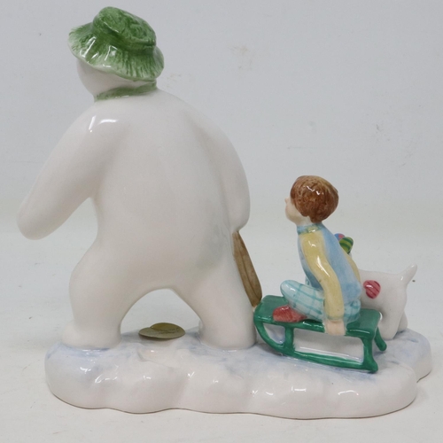 290 - John Beswick The Snowman and The Snowdog figurine, no cracks or chips, H: 13 cm. UK P&P Group 1 (£16... 