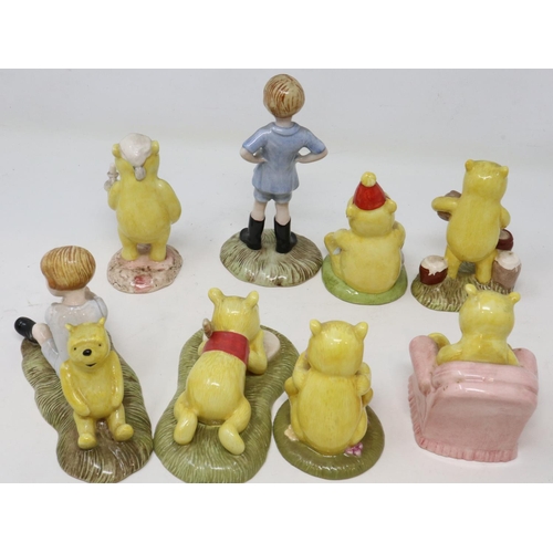 306 - Royal Doulton group of figures from the Winnie The Pooh collections (8). All have no chips or cracks... 