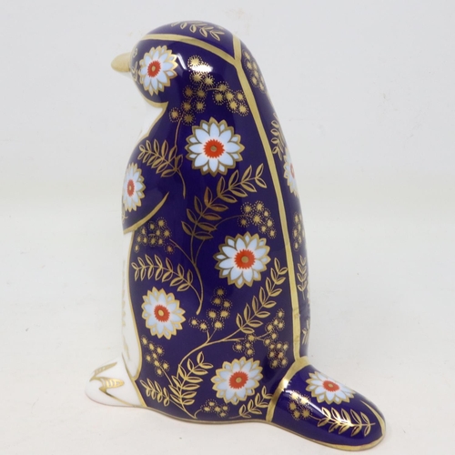 321 - Royal Crown Derby duck billed platypus paperweight, seconds quality, no cracks or chips, H: 13 cm. U... 