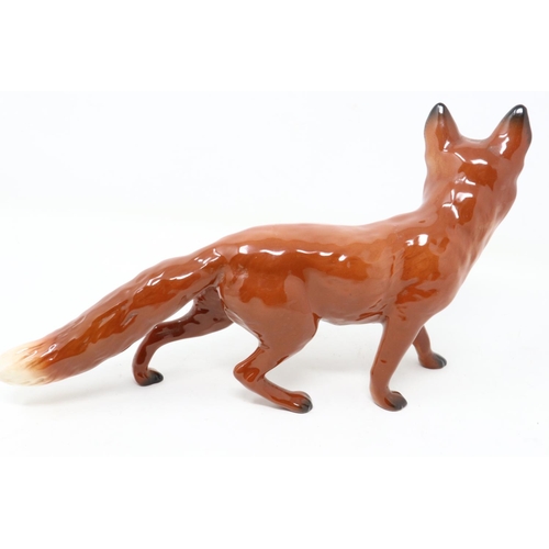 341 - Beswick fox, model no. 1016A, no cracks or chips, L: 24 cm. UK P&P Group 1 (£16+VAT for the first lo... 