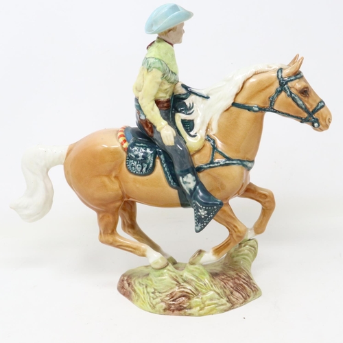 346 - Beswick Cowboy figurine, model no 1377, no cracks or chips, H: 24 cm. UK P&P Group 2 (£20+VAT for th... 